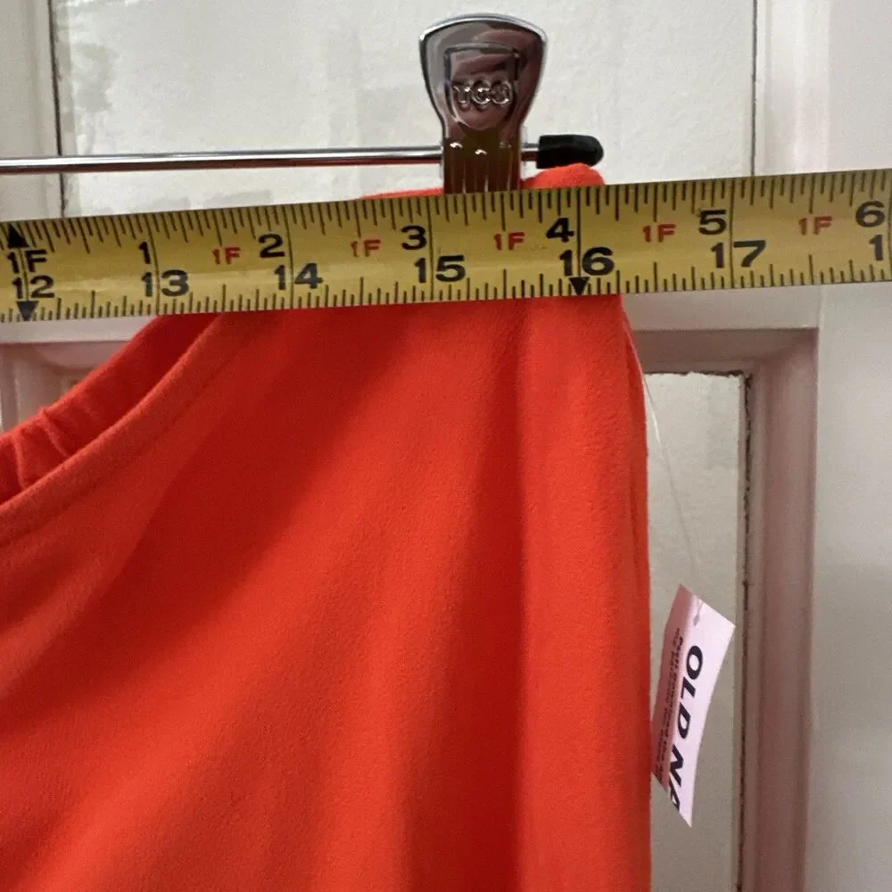 NWT Bright Orange Midi Slip Skirt Old Navy Women's Large - Picture 8 of 11
